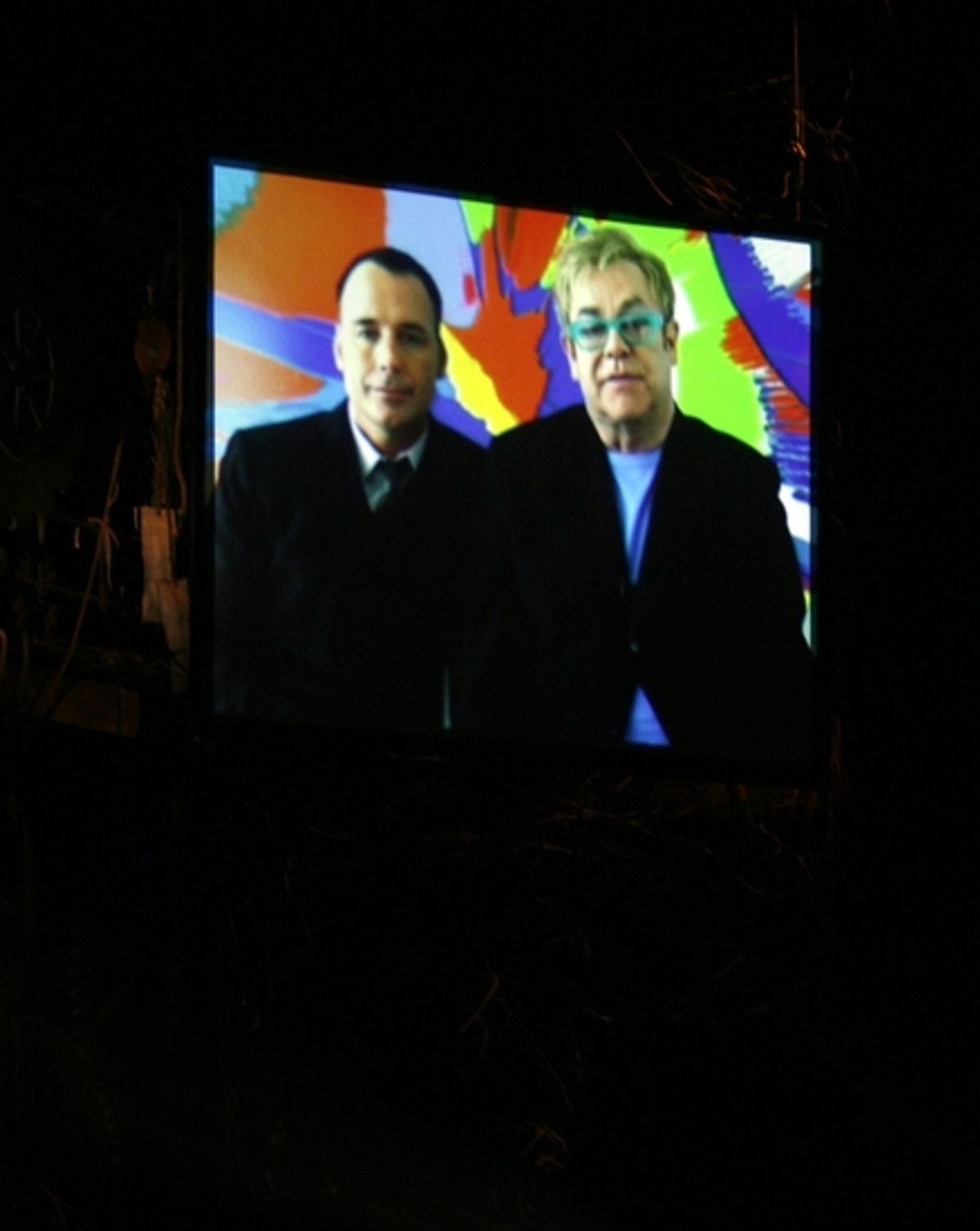 David Furnish and Elton John at 