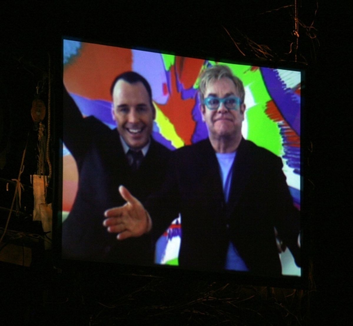 David Furnish and Elton John

 at 