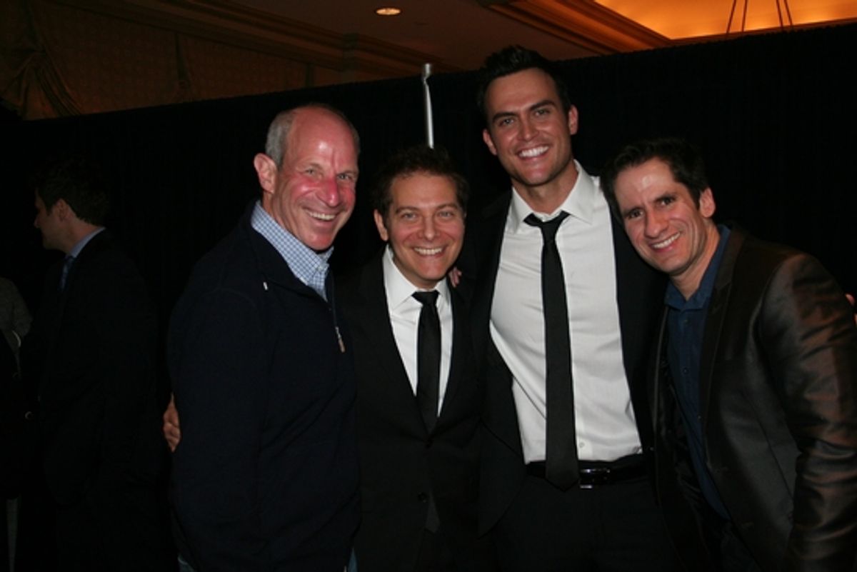 Jonathan Tisch, Michael Feinstein, Cheyenne Jackson and Seth Rudetsky at 