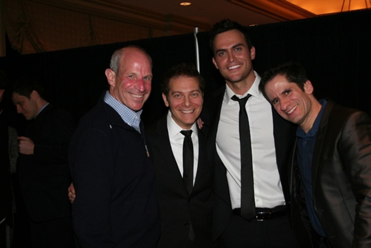 Jonathan Tisch, Michael Feinstein, Cheyenne Jackson and Seth Rudetsky at 
