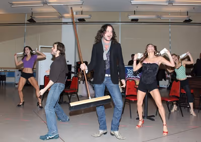 Mitchell Jarvis and Constantine Maroulis and the cast

 Photo
