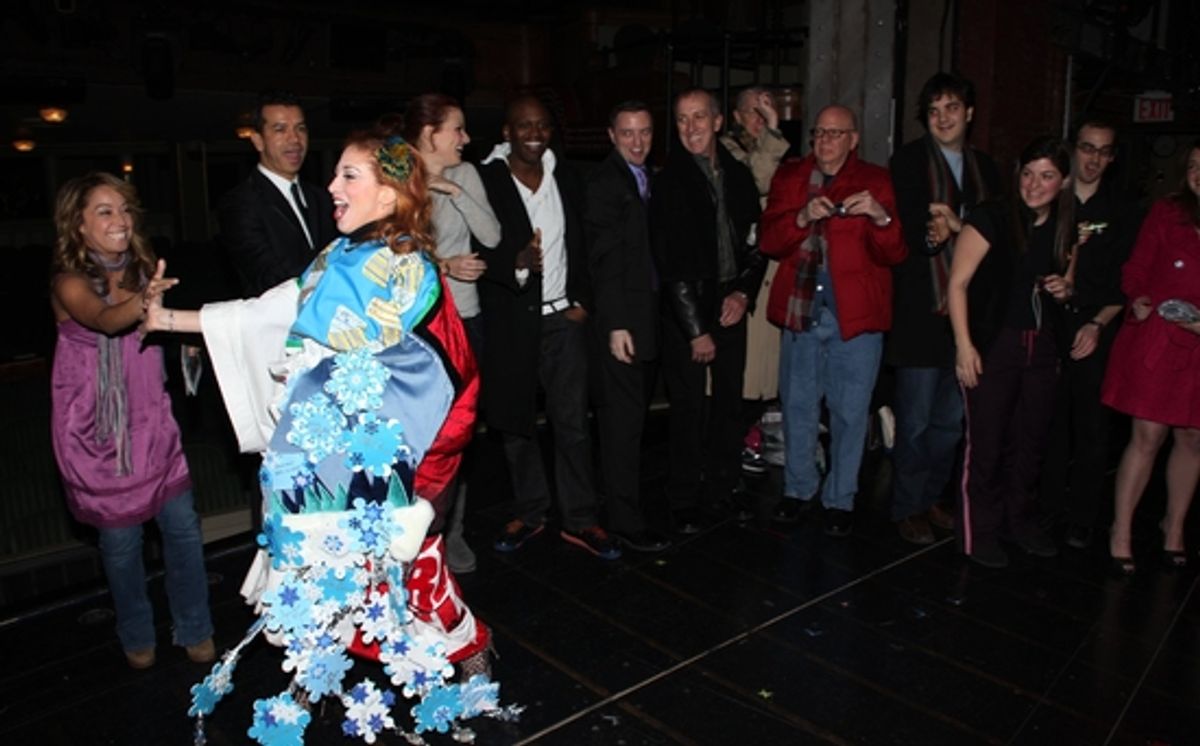 Lorin Latarro and the cast celebrate

 at 