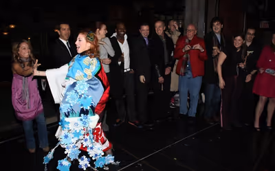 Lorin Latarro and the cast celebrate

 Photo