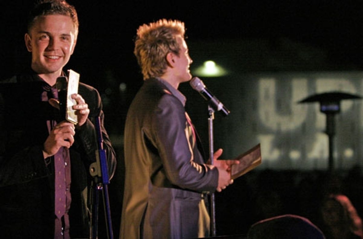 Upright Cabaret Producers Shane Scheel and Chris Isaacson  at 