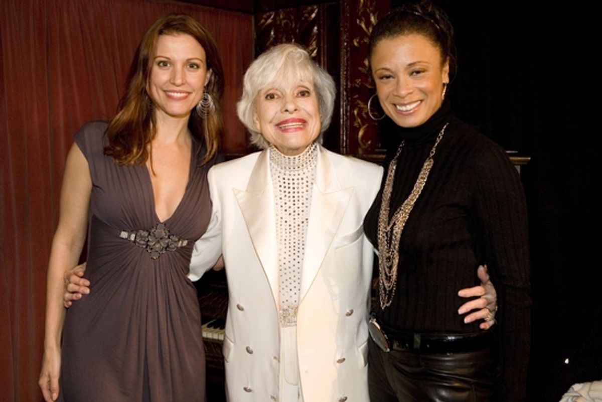 Rachele York, Carol Channing and Valarie Pettiford at 