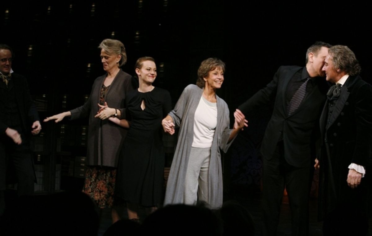 Erik Steele, Susan Kellermann, Samantha Mathis, Jane Fonda, Moises Kaufman and Zach Grenier

 at 