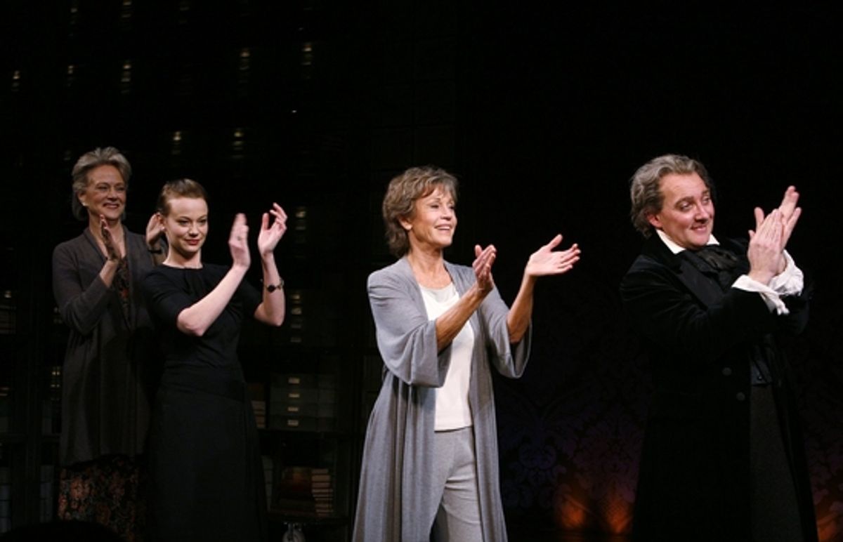 Susan Kellermann, Samantha Mathis, Jane Fonda and Zach Grenier

 at 