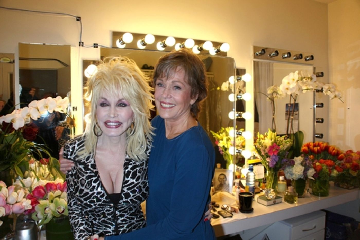 Photo Coverage: Dolly Parton Visits Jane Fonda Backstage at 33 VARIATIONS  Image