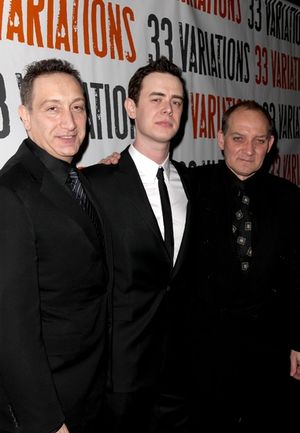 Moises Kaufman, Colin Hanks and Zach Grenier

 Photo