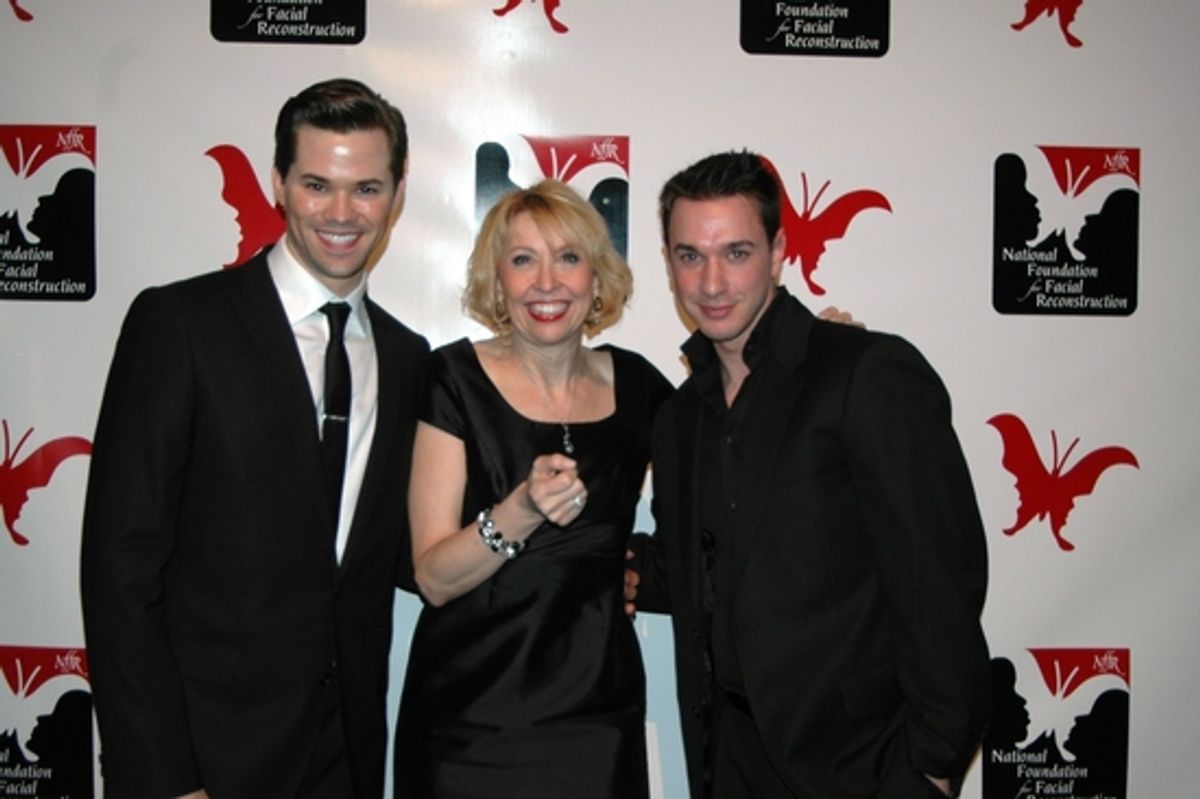 Andrew Rannells, Julie Halston and John Carroll at 