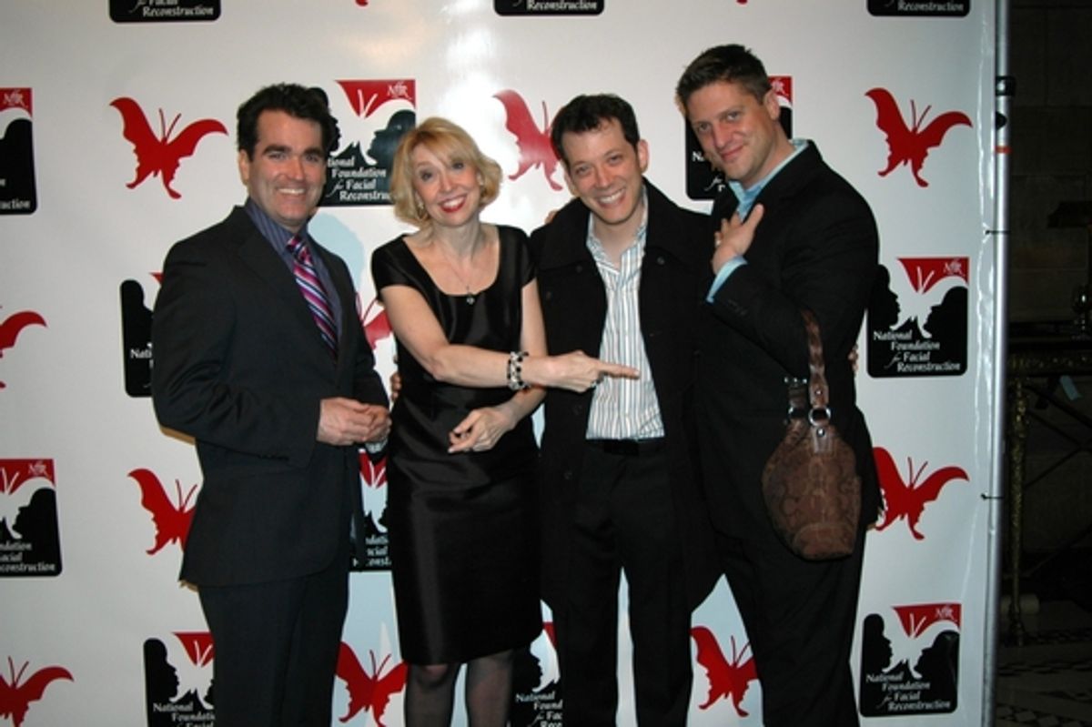 Brian D'Arcy James, Julie Halston, John Tartaglia, and Christopher Sieber at 