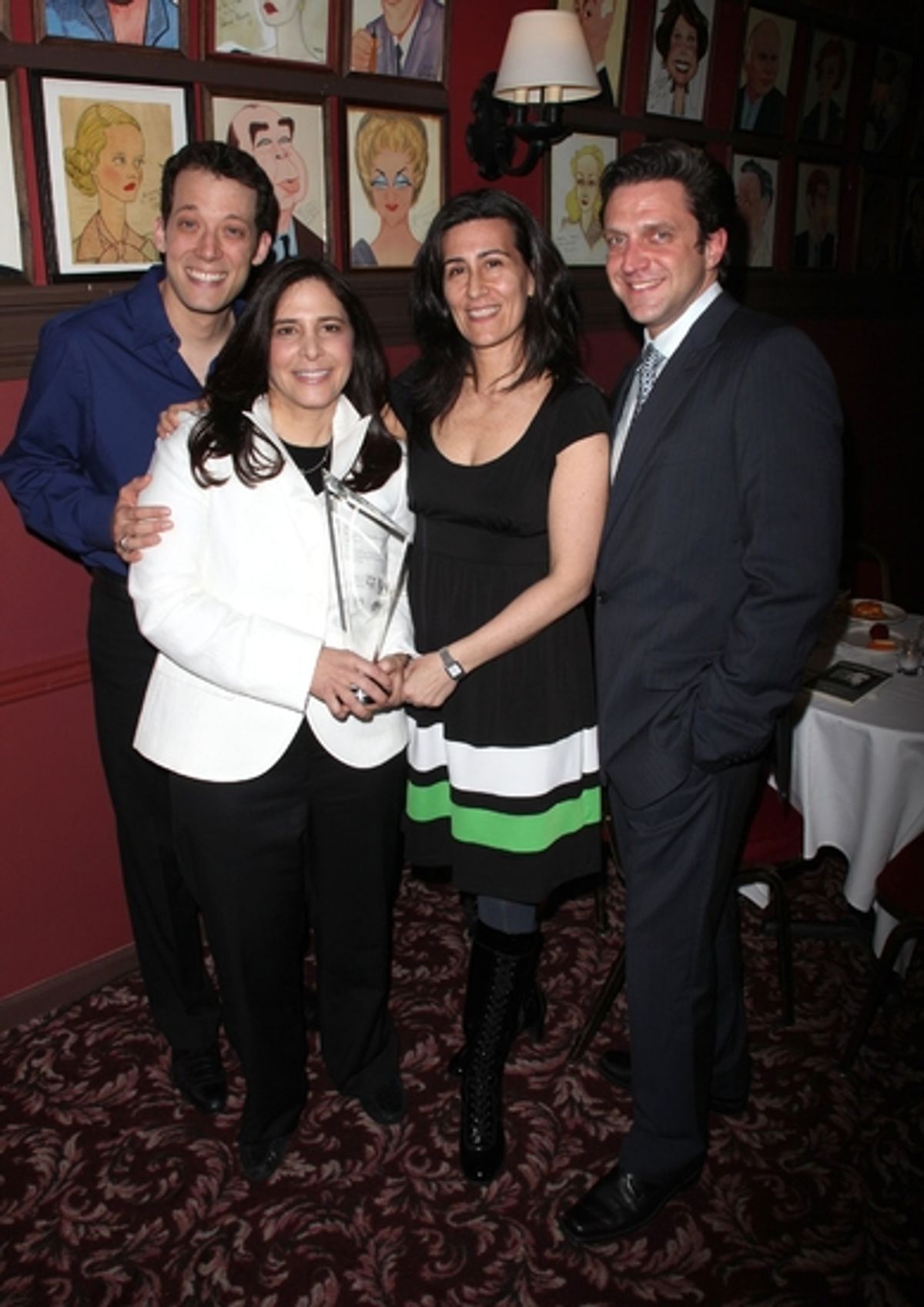 John Tartaglia, Dori Berinstein, Jeanine Tesori and Raul Esparza

 at 