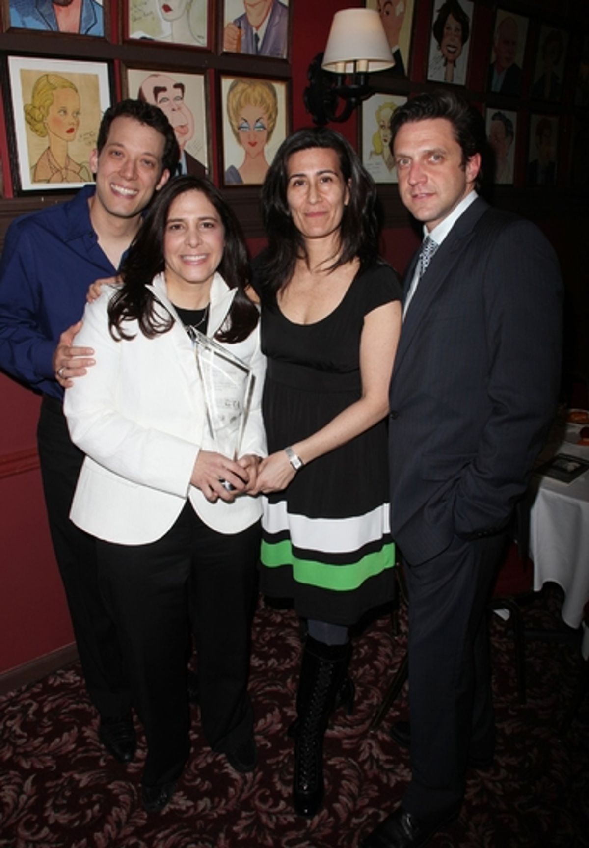 John Tartaglia, Dori Berinstein, Jeanine Tesori and Raul Esparza at 