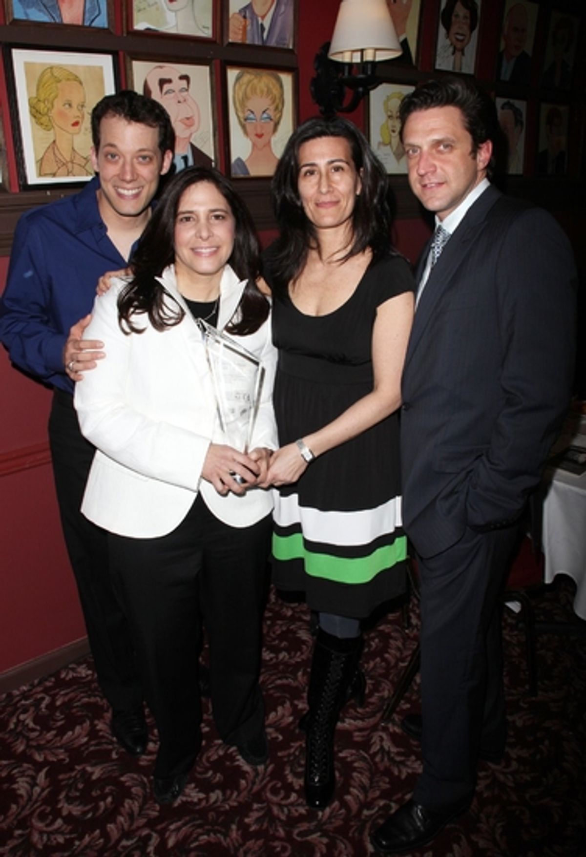 John Tartaglia, Dori Berinstein, Jeanine Tesori and Raul Esparza at 