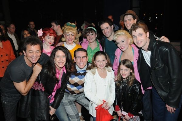 Adrian Zmed, Joely Fisher and her kids with the cast Photo