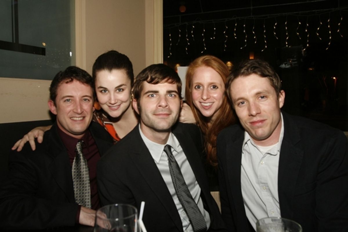 Andrew Gerle, Lauren Worsham, Gregg Wiggans, guest and Ryan King at 