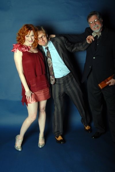 Christina Hendricks kids around with Doc Eason Photo