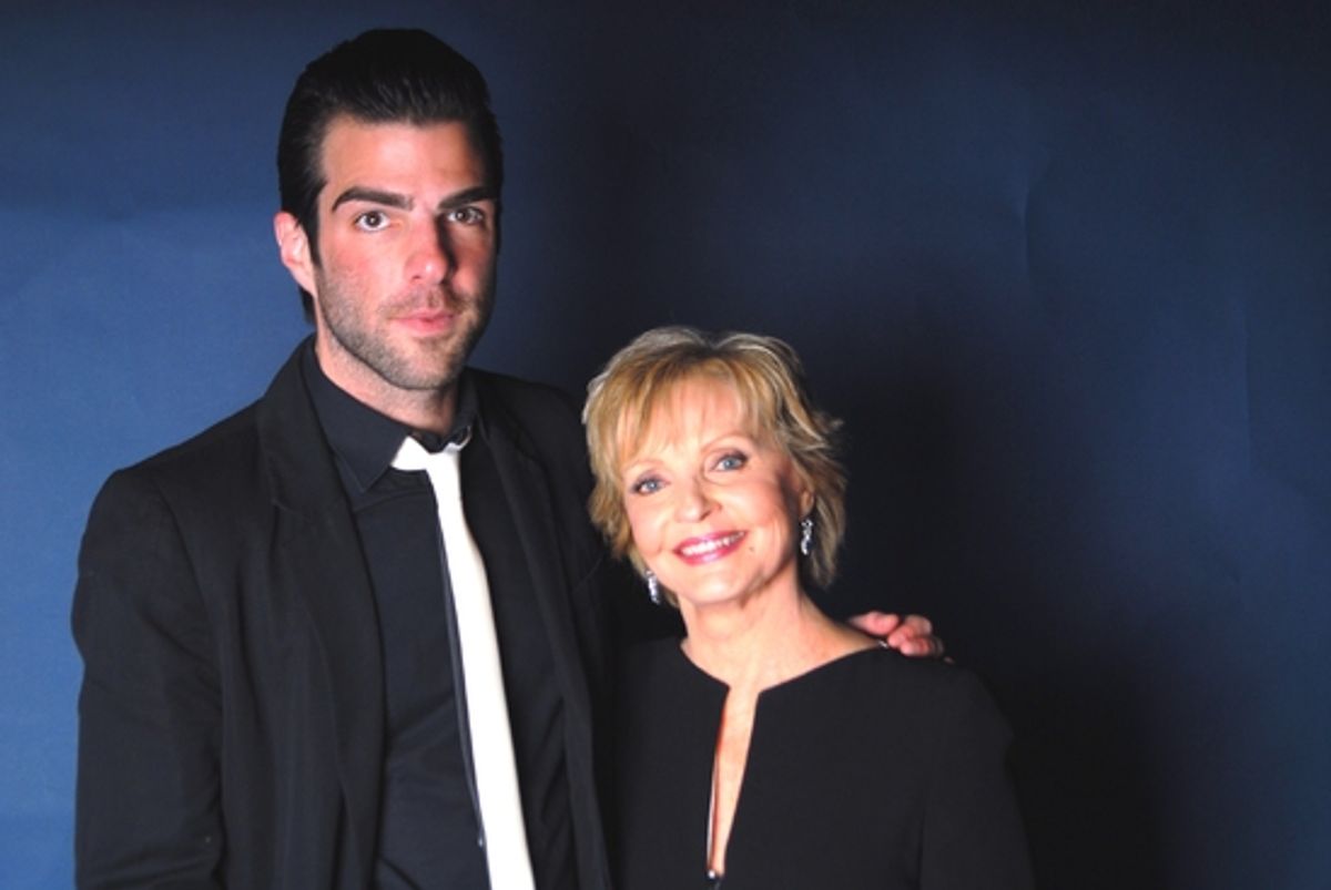 Zach Quinto and Florence Henderson at 