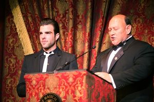 Zach Quinto and AMA President Bob Lamoureux Photo