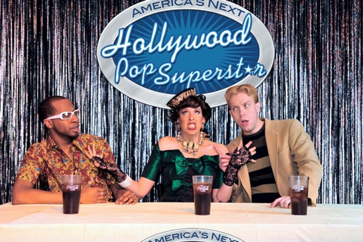 Trevor Jerome, Bonnie Wilson Whitlock, and Ed Farnsworth at AMERICAN FORK IDOL, Opens 3/26