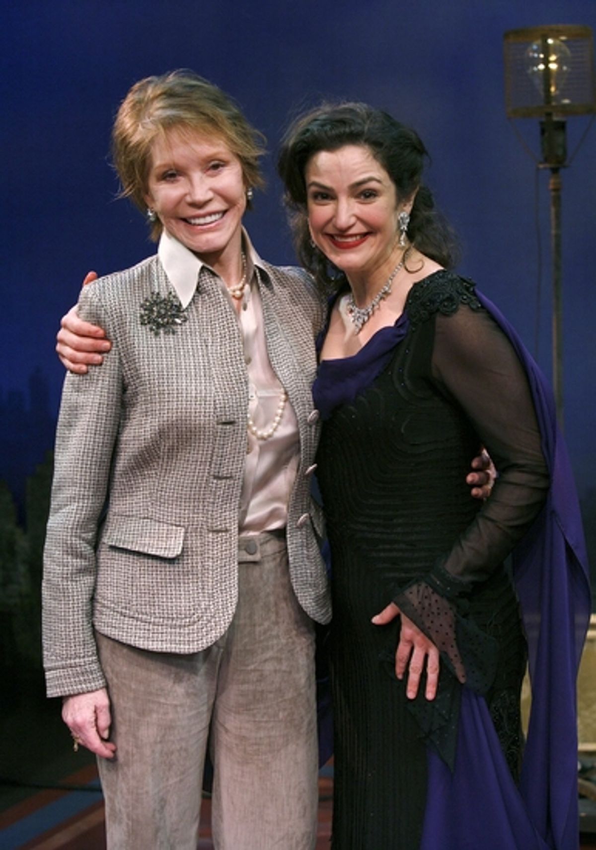 Mary Tyler Moore and Marla Schaffel at 