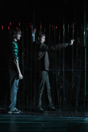 Director Alex Burns and Billy Wheelan as Henri Gabler Photo