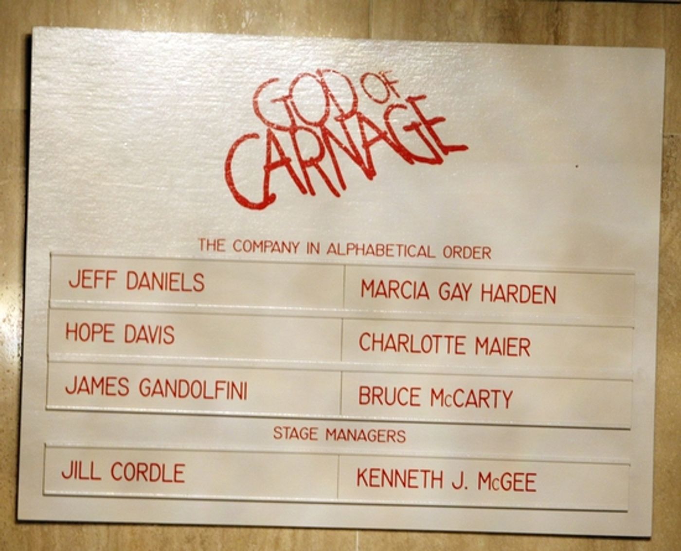 Photo Coverage: GOD OF CARNAGE Opening Night Curtain Call at the Bernard Jacobs  Image