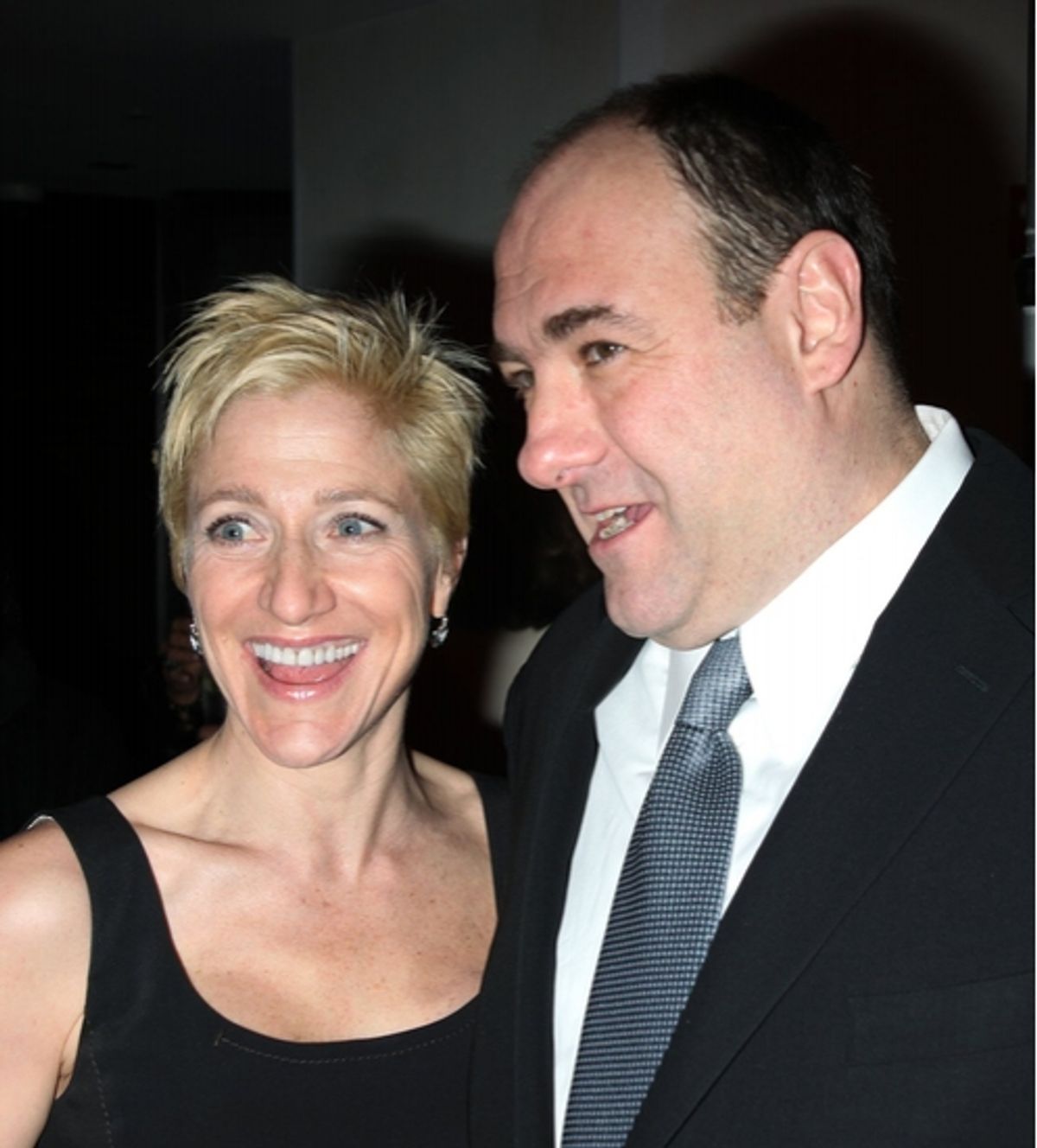 Edie Falco and James Gandolfini at 