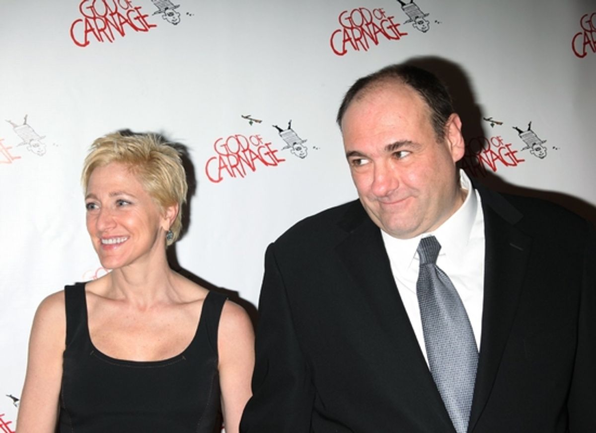 Edie Falco and James Gandolfini at 