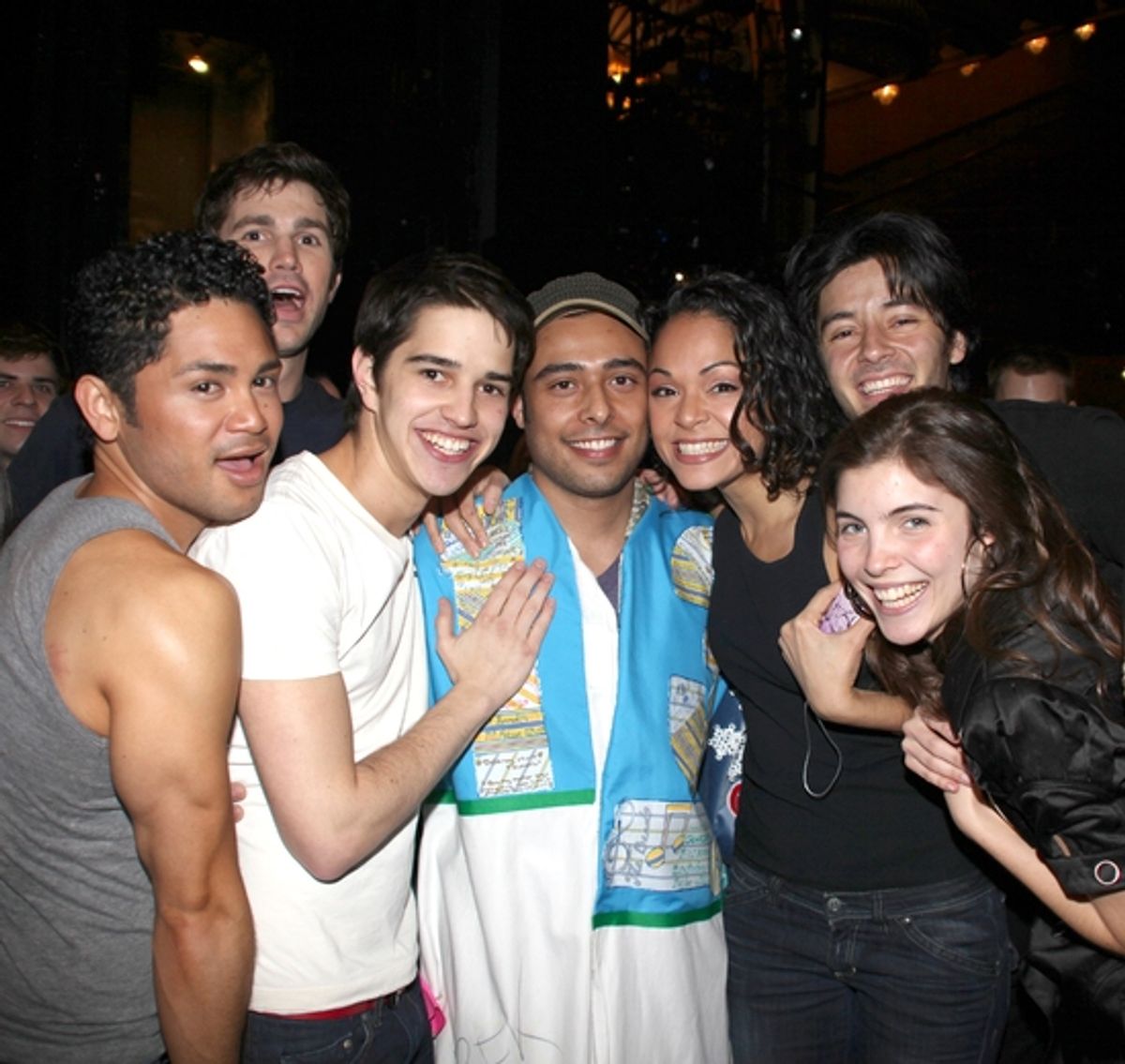 Manuel Herrera with cast members featuring Isaac Calpito, Matt Cavenaugh, Joey Haro, Karen Olivo, George Akram, Josefina Scaglione

 at 