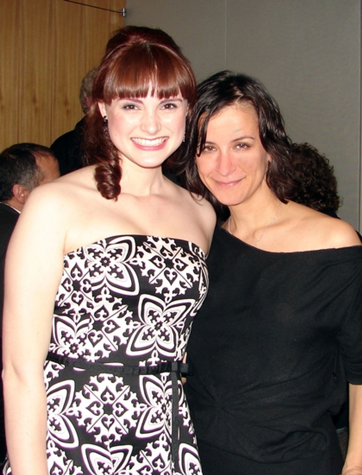 Caitlin Collins and director Anna D. Shapiro at 