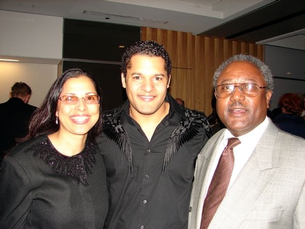 Brandon J. Dirden, with his parents Deborah and Willie Dirden  Photo