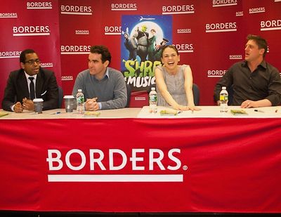 Daniel Breaker, Brian d'Arcy James, Sutton Foster, and Christopher Sieber Photo