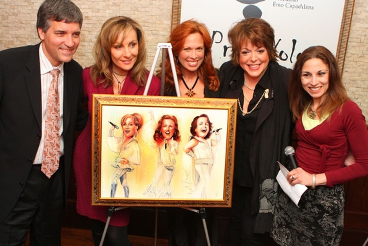 Bruce Dimpflmaier, Judy McLane, Gina Ferrall, Carolee Carmello and Valerie Smaldone
 at 