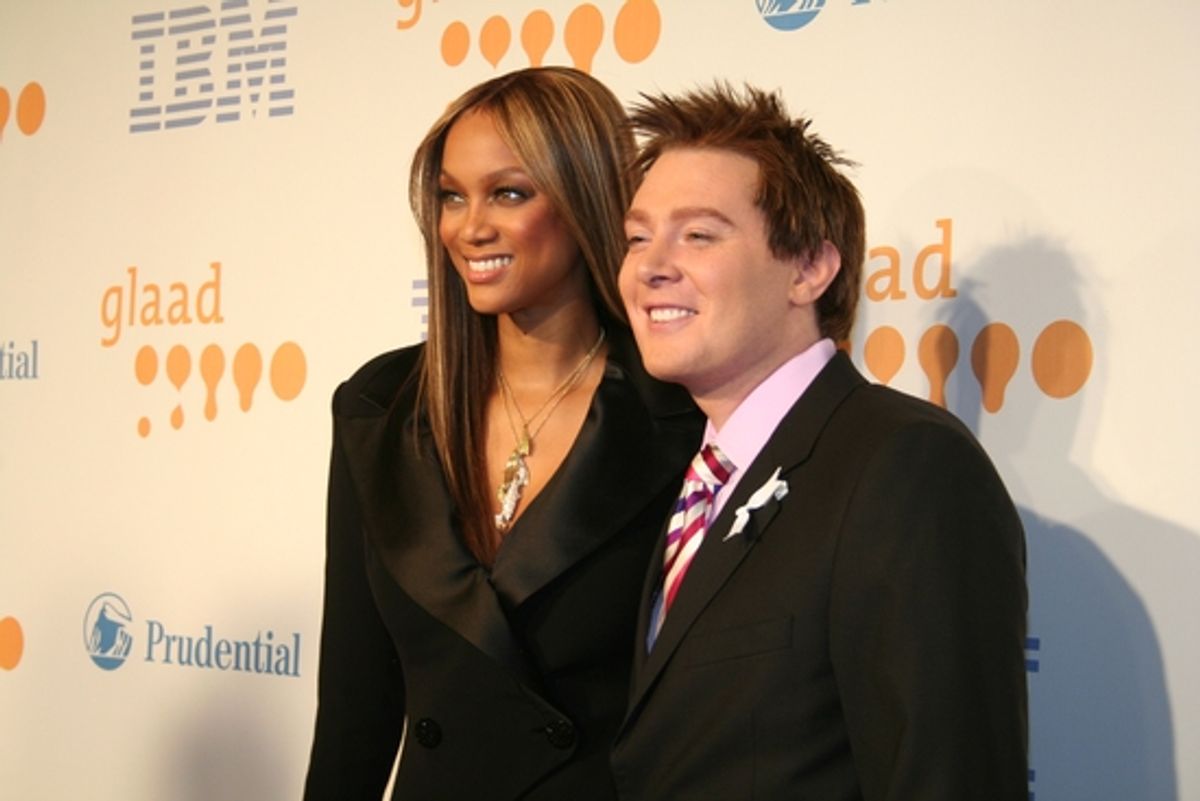 Tyra Banks and Clay Aiken

 at 