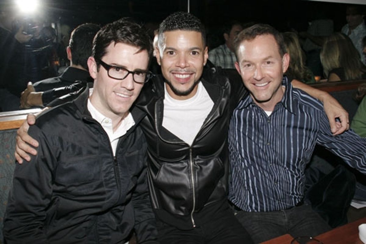 Upright Cabaret attendee, Wilson Cruz, and Dan Jinx at 