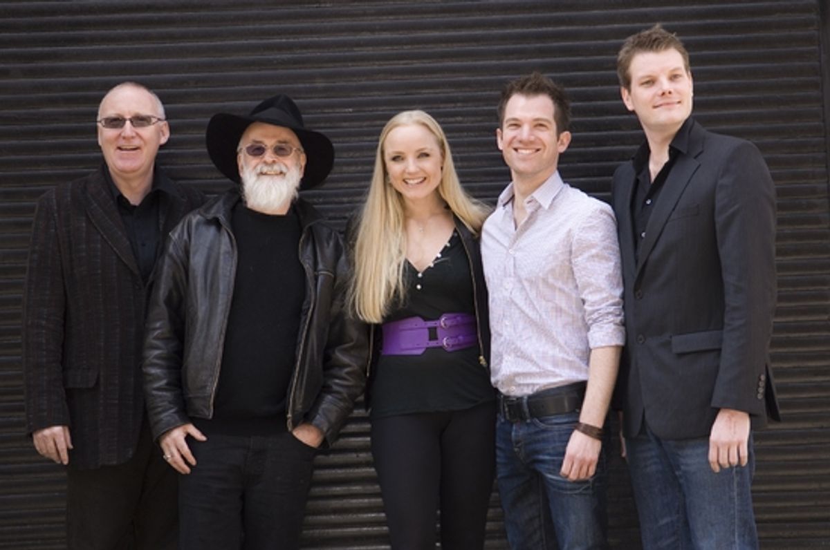 Shaun McKenna, Terry Pratchett, Kerry Ellis, Daniel Boys and Leighton James House at 