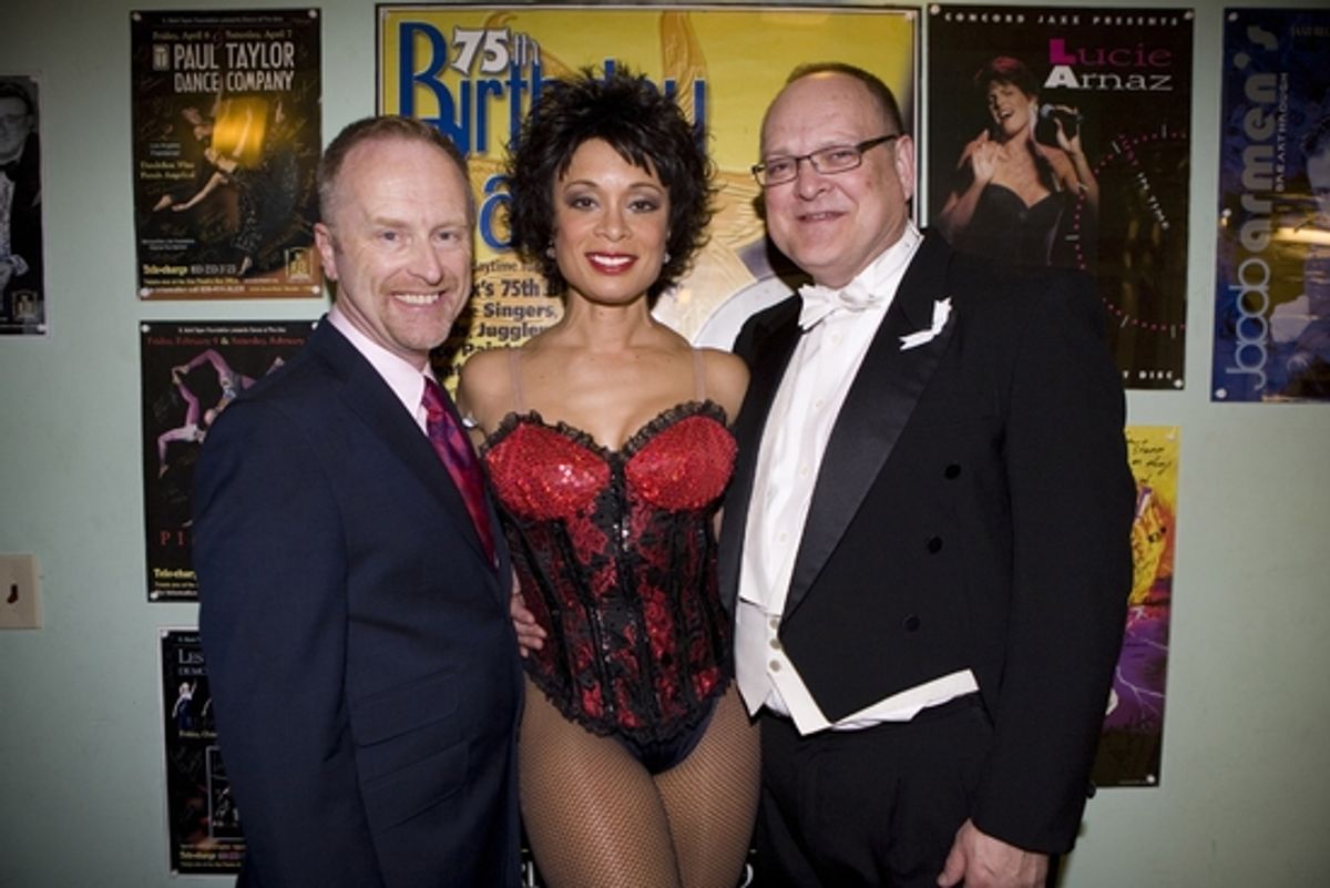 Hywel Sims, Valarie Pettiford and Bruce Mayhall at 