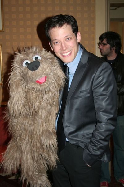 John Tartaglia with his newest  friend Cullen who is names after the lead charachter  Photo