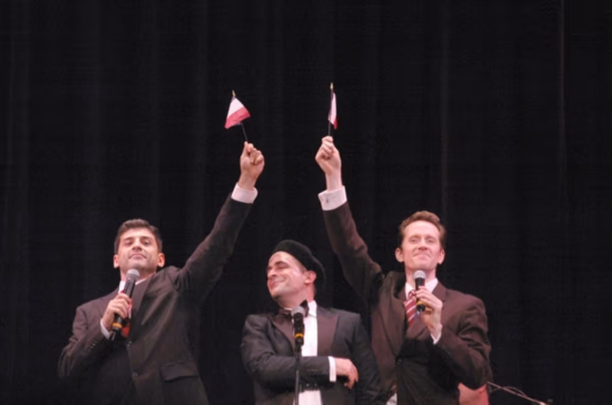 Tony Yazbeck, David Pittu and Jeffry Denman at 'Broadway By The Year 1931' at Town Hall