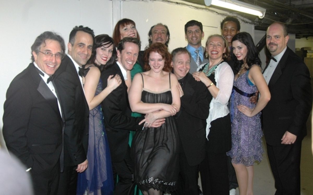 Chip Zien, David Pittu, Mara Davi, Jeffry Denman, Karen Ackers, Kerry O'Malley, F. Murray Abrahan, Scott Siegel, Tony Yazbeck, Babr Jungr, Kendrick Jones, Melinda Sullivan and Brad Oscar at 