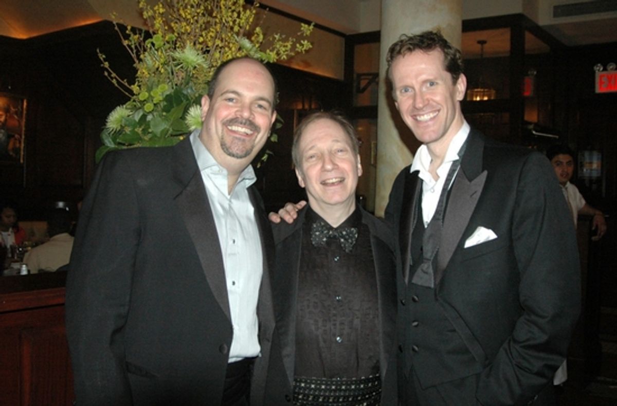 Brad Oscar (Director), Scott Siegel (Creator, writer and host) and Jeffry Denman (Choreographer) at 'Broadway By The Year 1931' at Town Hall