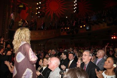 Audra McDonald cheers the cast on! Photo