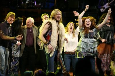 James Rado, Diane Paulus, Galt MacDermot, Bryce Ryness, Caissie Levy and Allison Case Photo