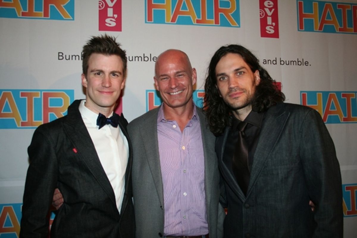 Gavin Creel, Robert Hansen (President of Levis) and Will Swenson at 