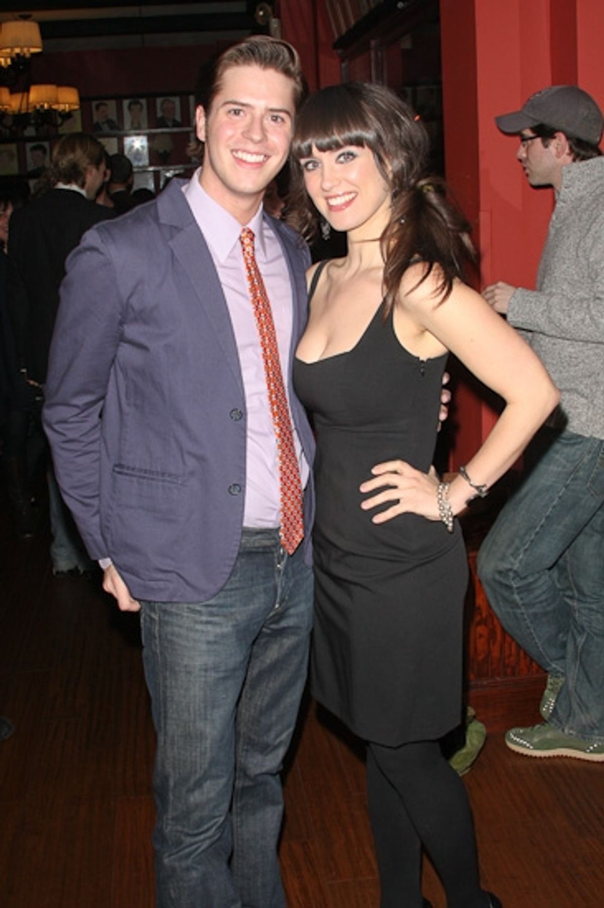 Jake Wilson and Brynn O'Malley at THE BATTERY'S DOWN Celebrates Season 2 at Sardi's