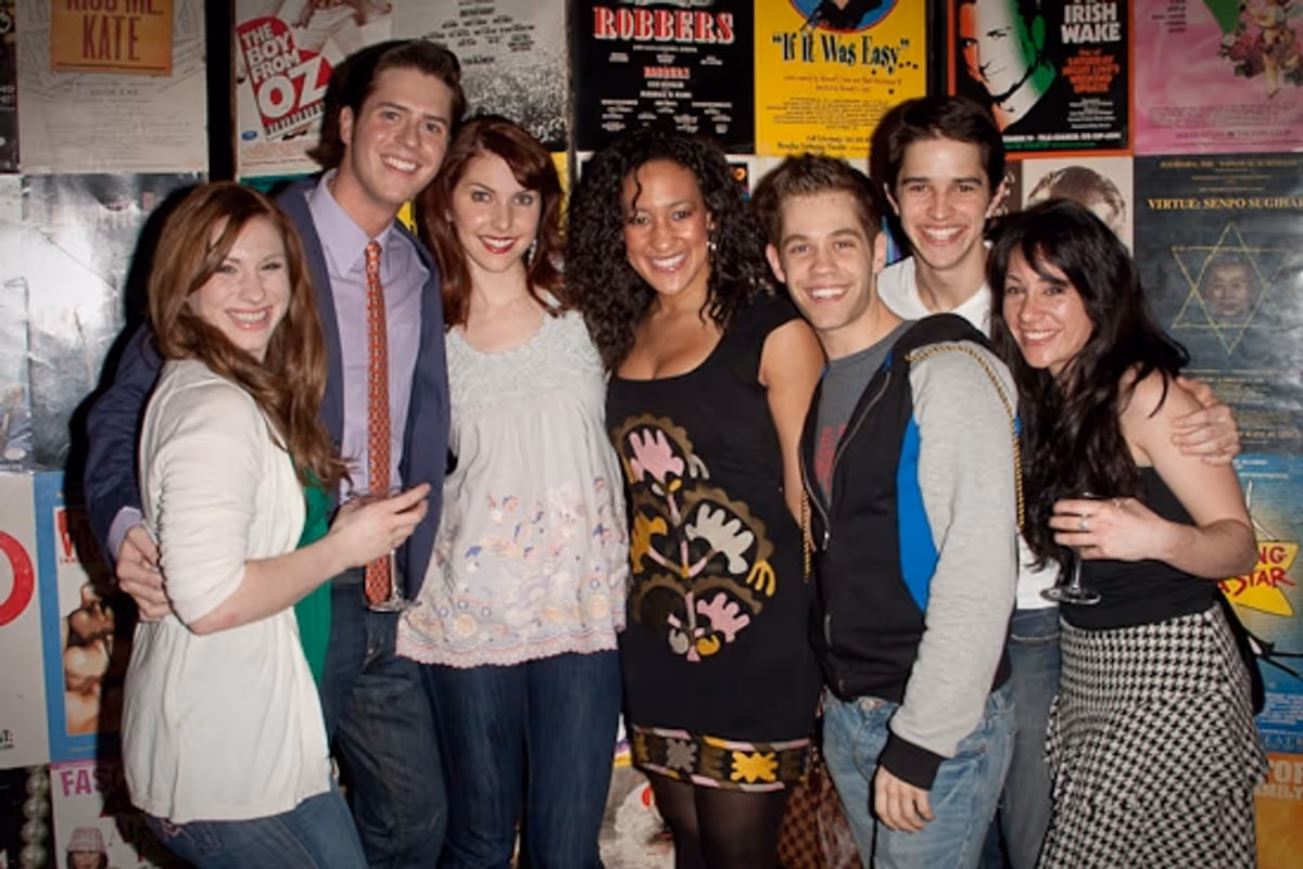 Jessica Waxman, Jake Wilson, Marla Mindelle, Alicia Mercedes Charles, Darren Biggart, Joey Haro and Lonna Marie at THE BATTERY'S DOWN Celebrates Season 2 at Sardi's