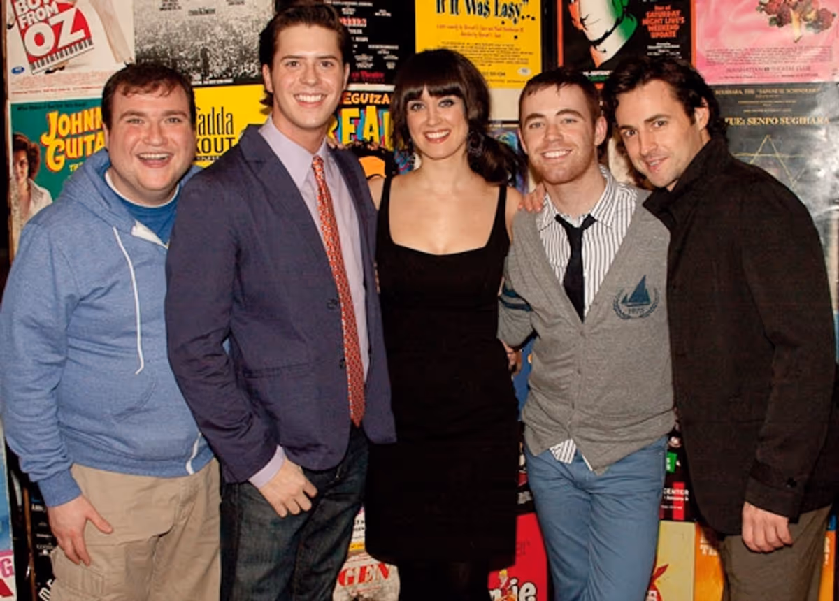 Todd Buonopane, Jake Wilson, Brynn O'Malley, Connor Gallagher and Max von Essen at THE BATTERY'S DOWN Celebrates Season 2 at Sardi's