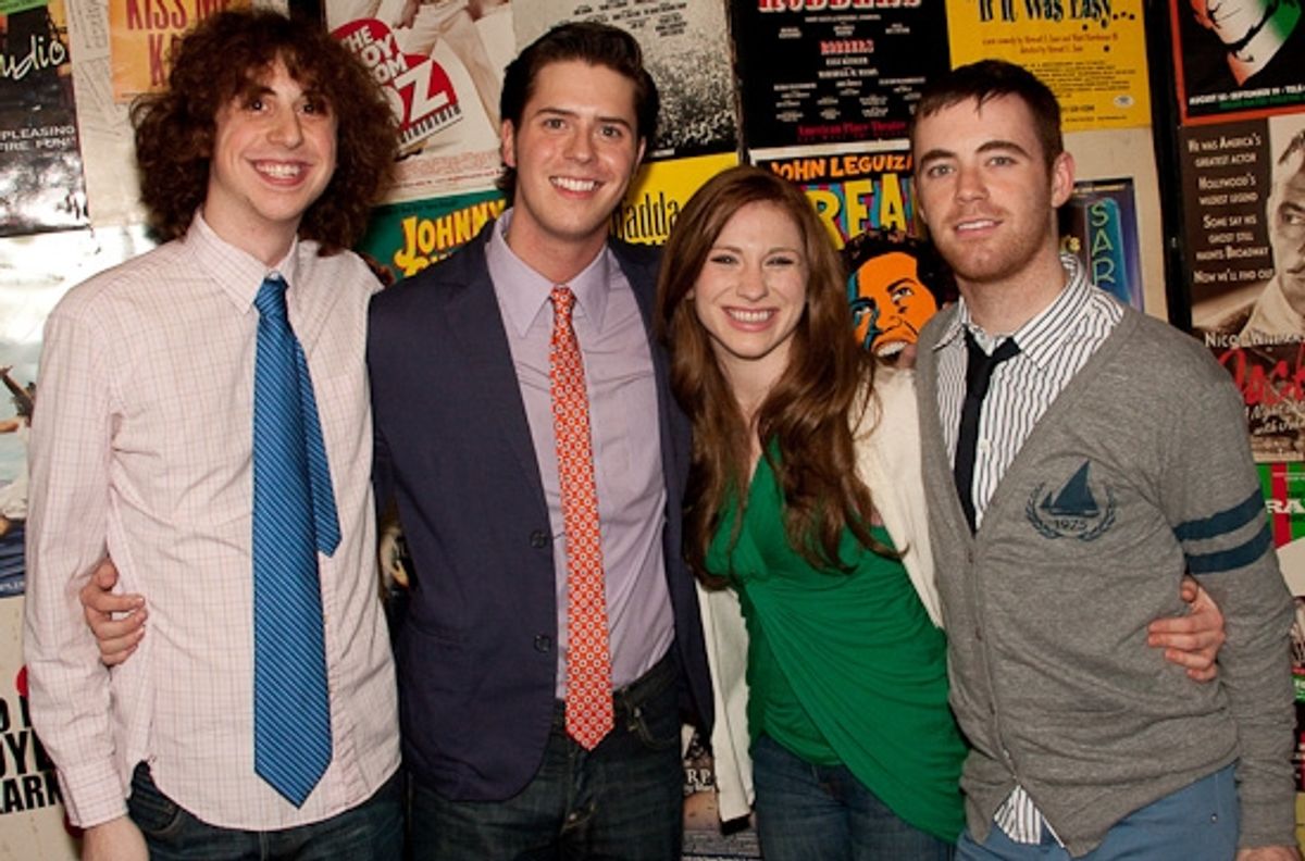 Daniel Seth, Jake Wilson, Jessica Waxman and Connor Gallagher at THE BATTERY'S DOWN Celebrates Season 2 at Sardi's