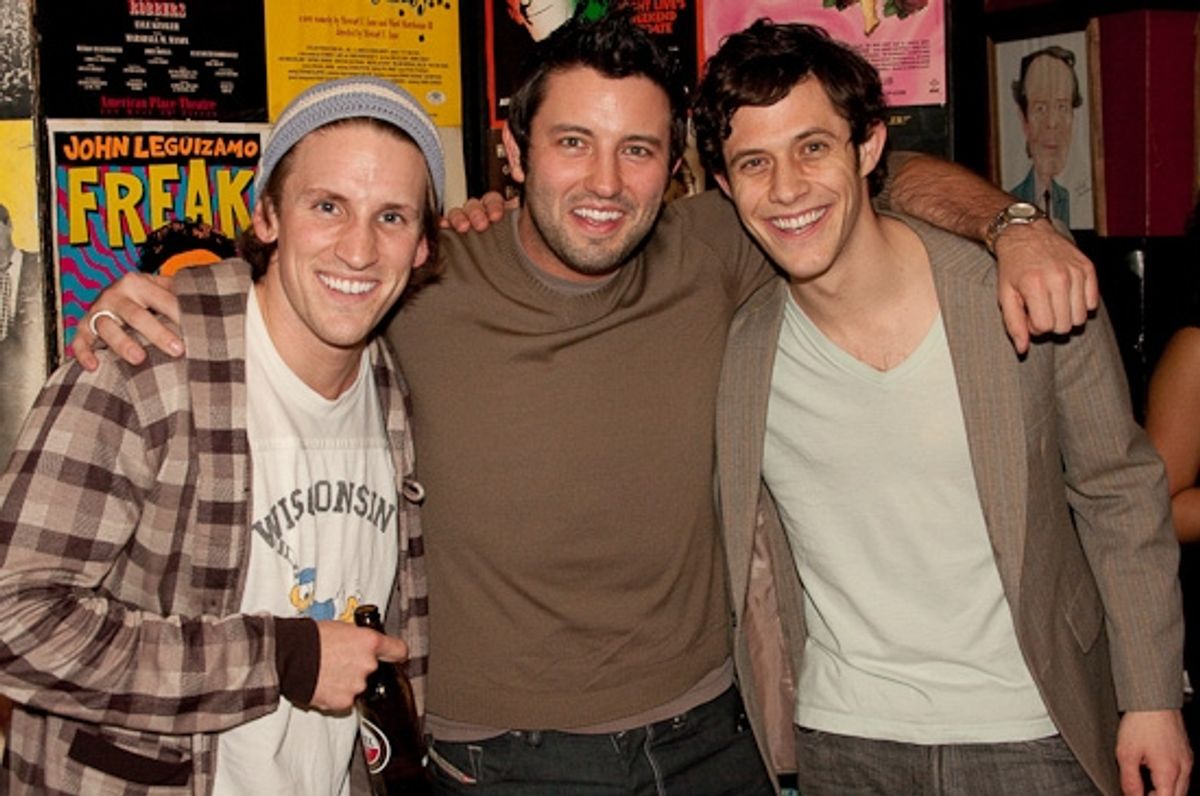 Garen McRoberts, Justin Huff and Kyle Harris at THE BATTERY'S DOWN Celebrates Season 2 at Sardi's